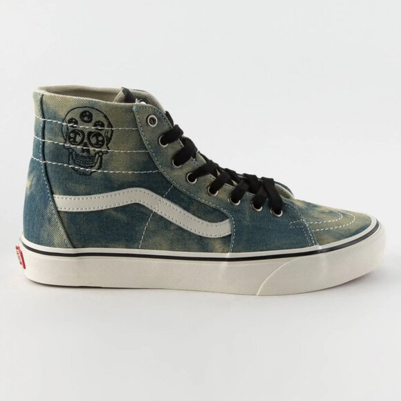 Vans Sk8-Hi Tapered Olive Denim Embroidery Skull Men's Size 12 BRAND NEW - Picture 11 of 12